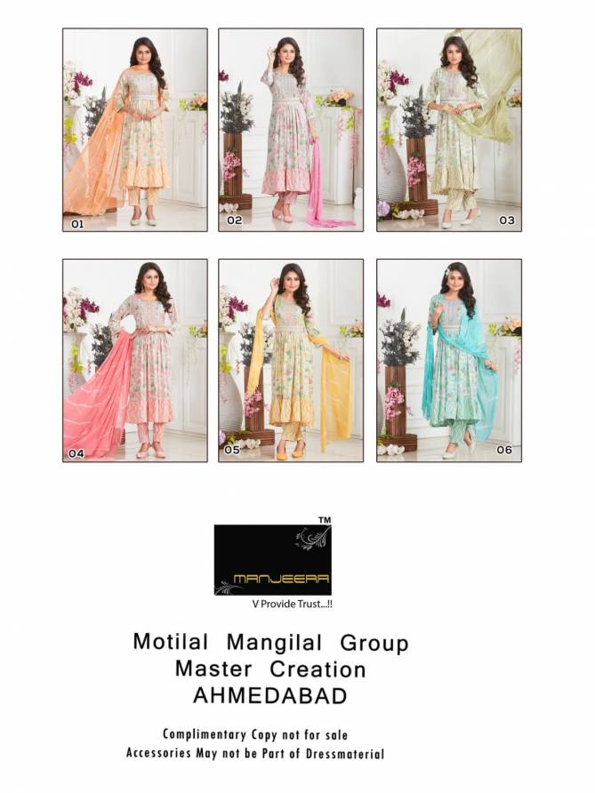 Manjeera Babes Capsule Print Readymade Suits Catalog
